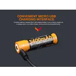 Fenix Battery Rechargeable W/USB Type C Port 3400 Mah V3.0