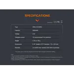 Fenix Battery Rechargeable 18650 W/USB Type C Port 3400 Mah V3.0