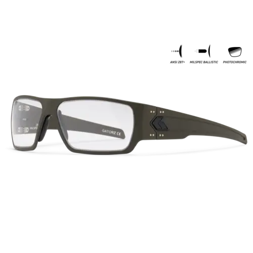 Gatorz SPECTER, OD Green Black Logo,   Milspec Ballistic Photochromic W/Anti-Fog ANSI Z87.1
