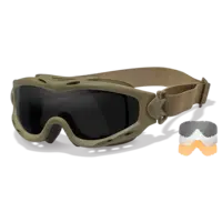WILEY X SPEAR GOGGLE GREY/CLEAR/RUST/ TAN FRAME
