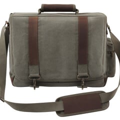 Rothco Vintage Canvas Pathfinder Laptop Bag With Leather Accents