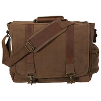 Rothco Vintage Canvas Pathfinder Laptop Bag With Leather Accents