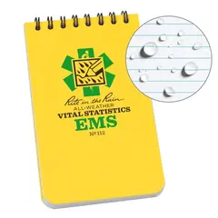 Rite In The Rain EMS Vital Stats Note Book 3" x 5" Pocket Top Spiral