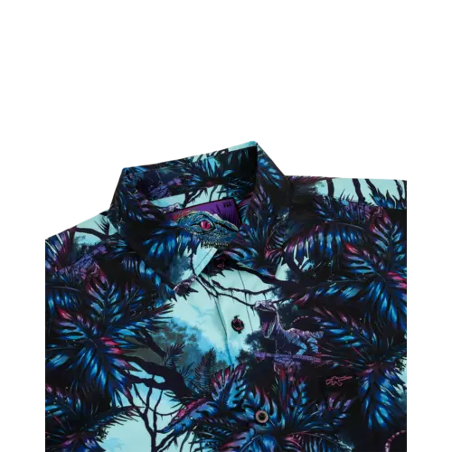 Retro Rifle Prehistoric Shirt - Blue