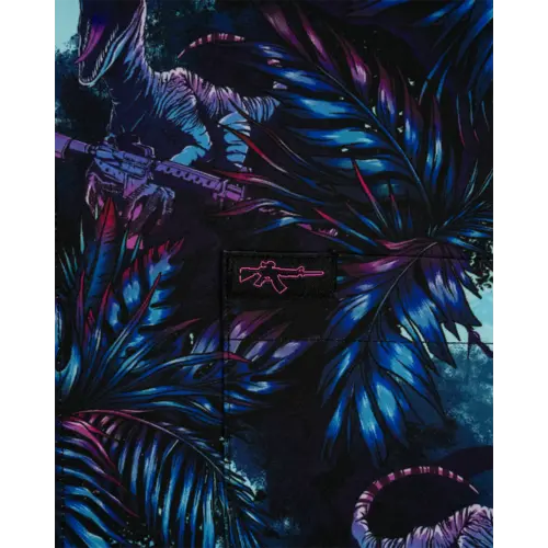 Retro Rifle Prehistoric Shirt - Blue