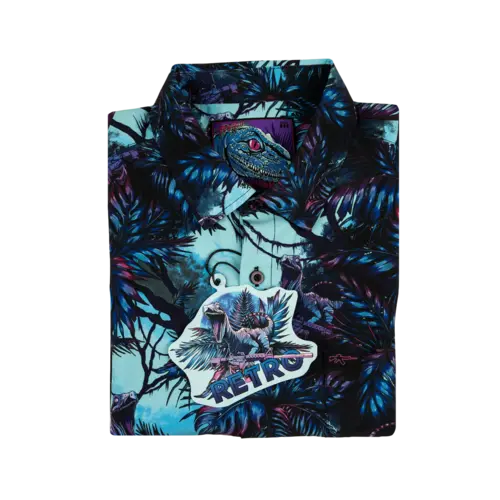 Retro Rifle Prehistoric Shirt - Blue