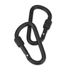 CAMCON Locking Carabiner Large 80mm Black 2 Pack