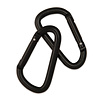 CAMCON Non Locking Carabiner Small 60mm Black 2 Pack