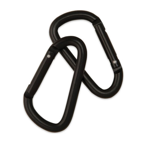 CAMCON Non Locking Carabiner Large 80mm Black 2 Pack