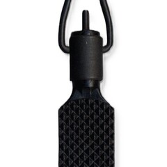ZAK Tool Handcuff Key ZT9P Knurled Flat Grip Swivel Key Polymer - Black
