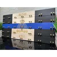 Beneath the Bark Thin Blue Line Challenge Coin Display Case