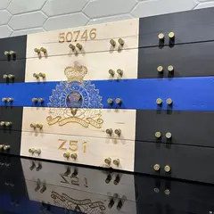 Beneath the Bark Thin Blue Line Challenge Coin Display Case