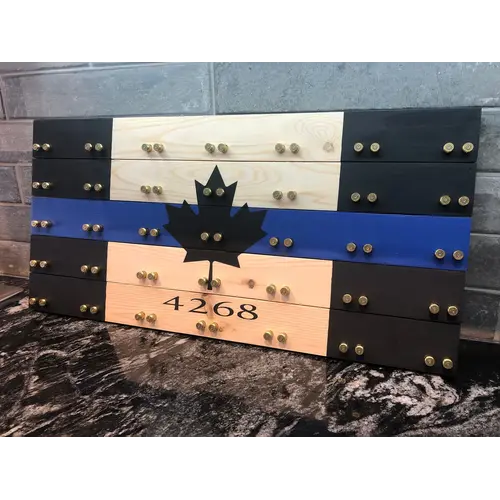 Beneath the Bark Thin Blue Line Challenge Coin Display Case