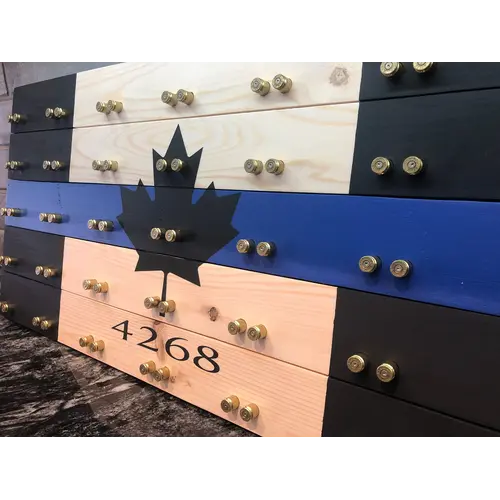 Beneath the Bark Thin Blue Line Challenge Coin Display Case