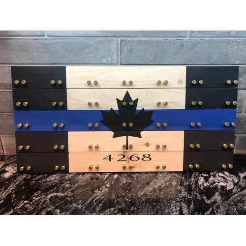 Beneath the Bark Thin Blue Line Challenge Coin Display Case