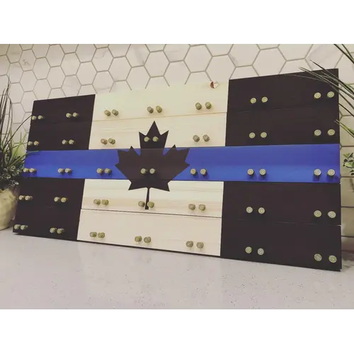 Beneath the Bark Thin Blue Line Challenge Coin Display Case