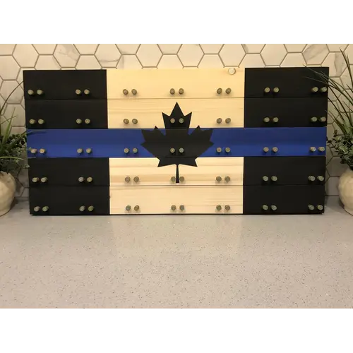 Beneath the Bark Thin Blue Line Challenge Coin Display Case