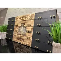 Beneath the Bark Rustic Police Crested Challenge Coin Display Case