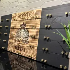 Beneath the Bark Rustic Police Crested Challenge Coin Display Case