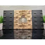 Beneath the Bark Rustic Police Crested Challenge Coin Display Case