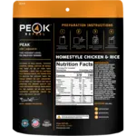 Peak Refuel PEAK REFUEL Freeze Dried Meals Homestyle Chicken & Rice