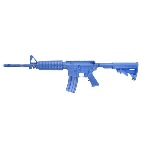 Blue Guns Training Gun - M4 Flat Top Open Stock, 14" Barrel - Blue - Non Weighted