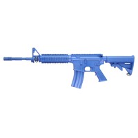 Blue Guns Training Gun - M4 Flat Top Closed Stock with Forward Rail, 14" Barrel - Blue - Non Weighted