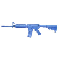 Blue Guns Training Gun - M4 Flat Top Open Stock with Forward Rail, 14" Barrel - Blue - Non Weighted