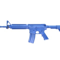Blue Guns Training Gun - M4 Flat Top Open Stock Forward Rail - Blue - Weighted