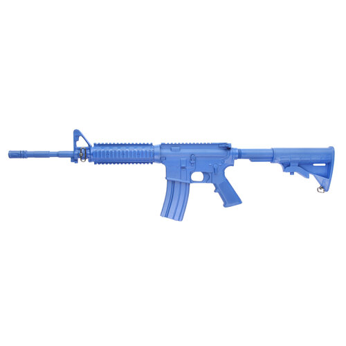 Blue Guns Training Gun - M4 Flat Top Open Stock with Forward Rail, 14" Barrel - Blue - Weighted