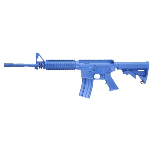 Blue Guns Training Gun - M4 Flat Top Closed Stock with Forward Rail, 14" Barrel - Blue - Weighted