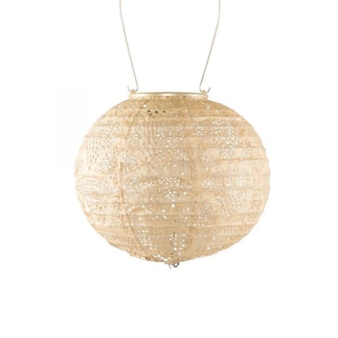 Solar Lantern Globe Pearl 8"