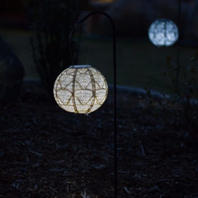 Solar Lantern Globe Pearl 8"