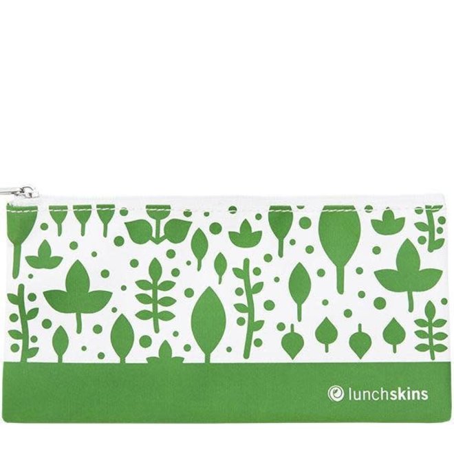 Reusable Snack Bag Leaves Green (Zippered)