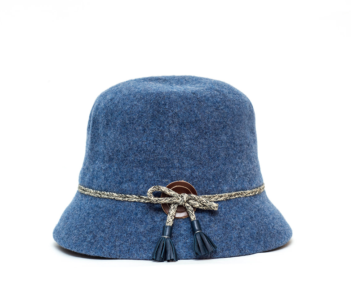 blue cloche hat