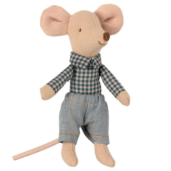 Mouse Little Brother in Checkered Shirt