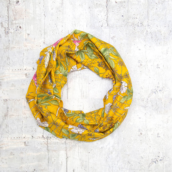 Scarf Infinity Floral Yellow