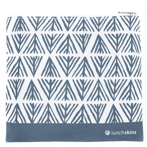 Reusable Sandwich Bag Blue Geometric Zippered Reusable Sandwich Bag Blue Geometric Zippered