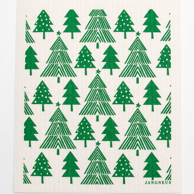 Swedish Dishcloth Christmas Forest Green