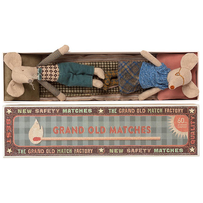 Mice Grandpa & Grandma in Matchbox