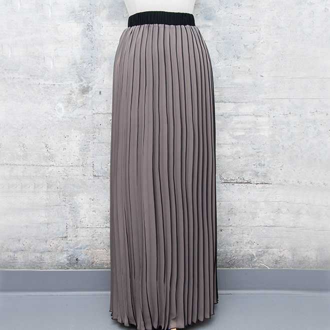 Skirt Chiffon with Black Lines Mink