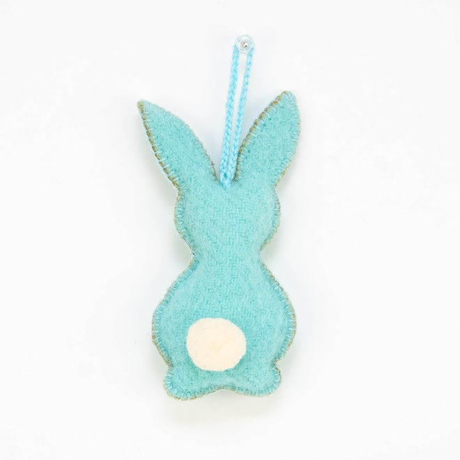Bunny Rabbit Easter Ornament Blue
