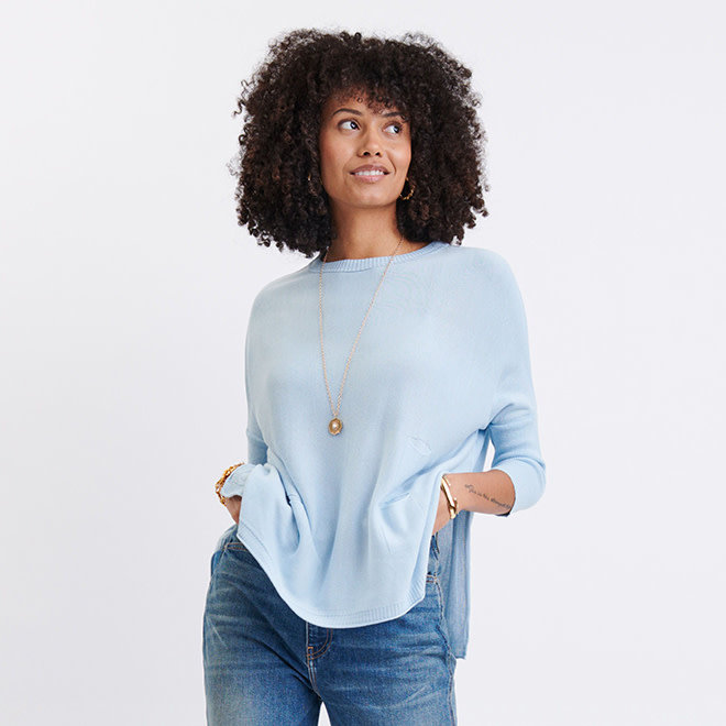Catalina Crewneck Sweater Sky Blue