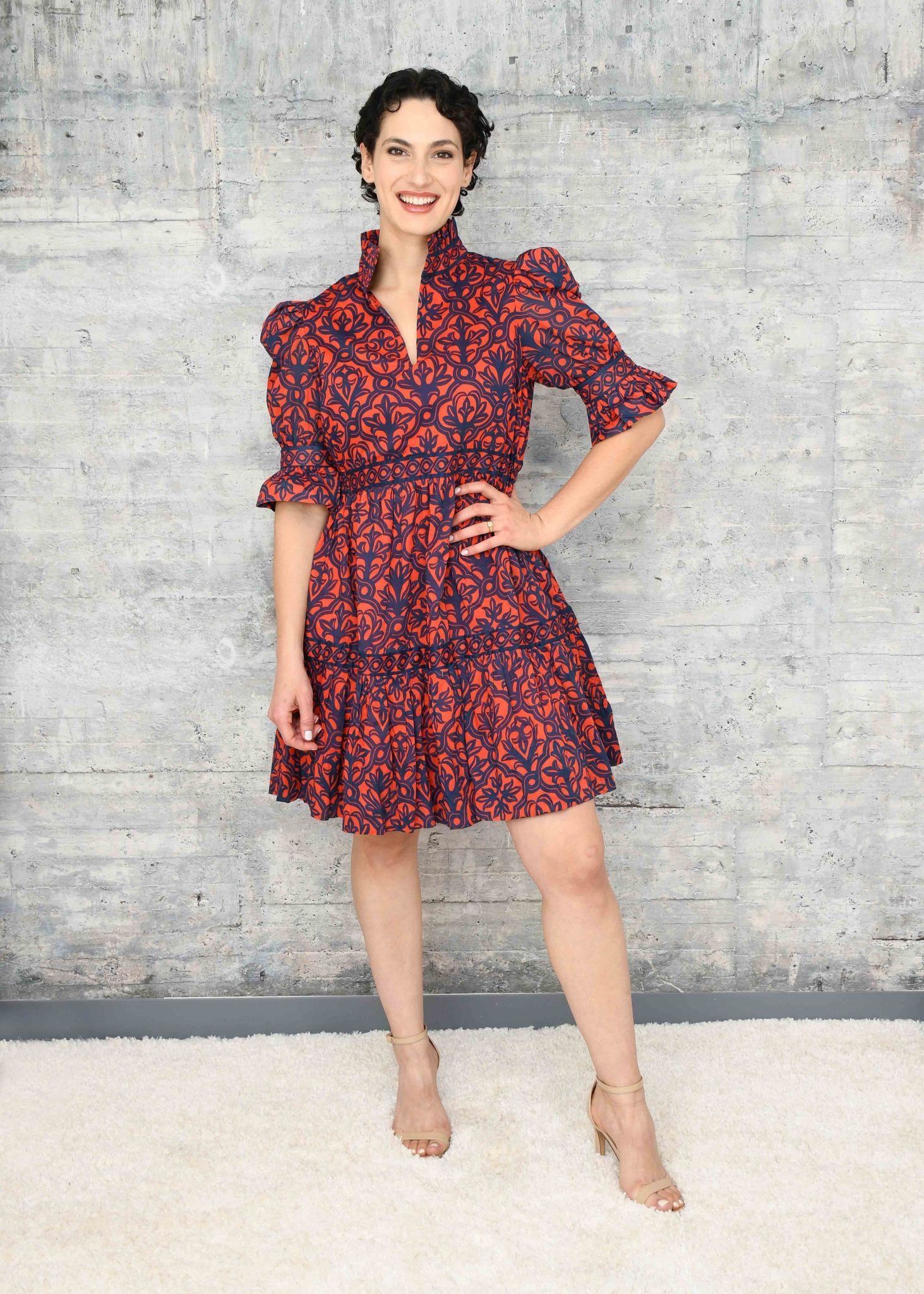 Dress Teardrop Red/Navy - Kreatelier