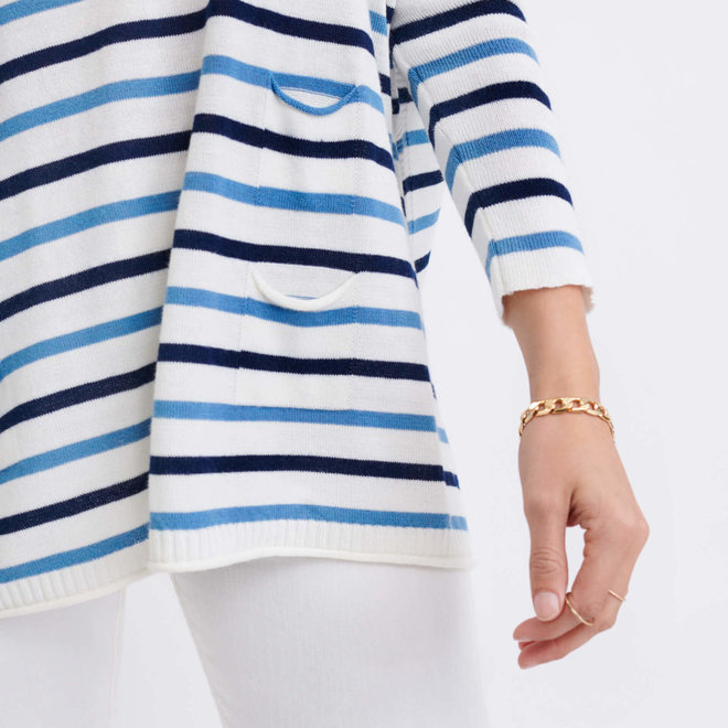 Catalina Crewneck Sweater Deepwater French Stripes