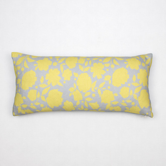 Pillow Silhouette Grey / Chartreuse 10 x 20in