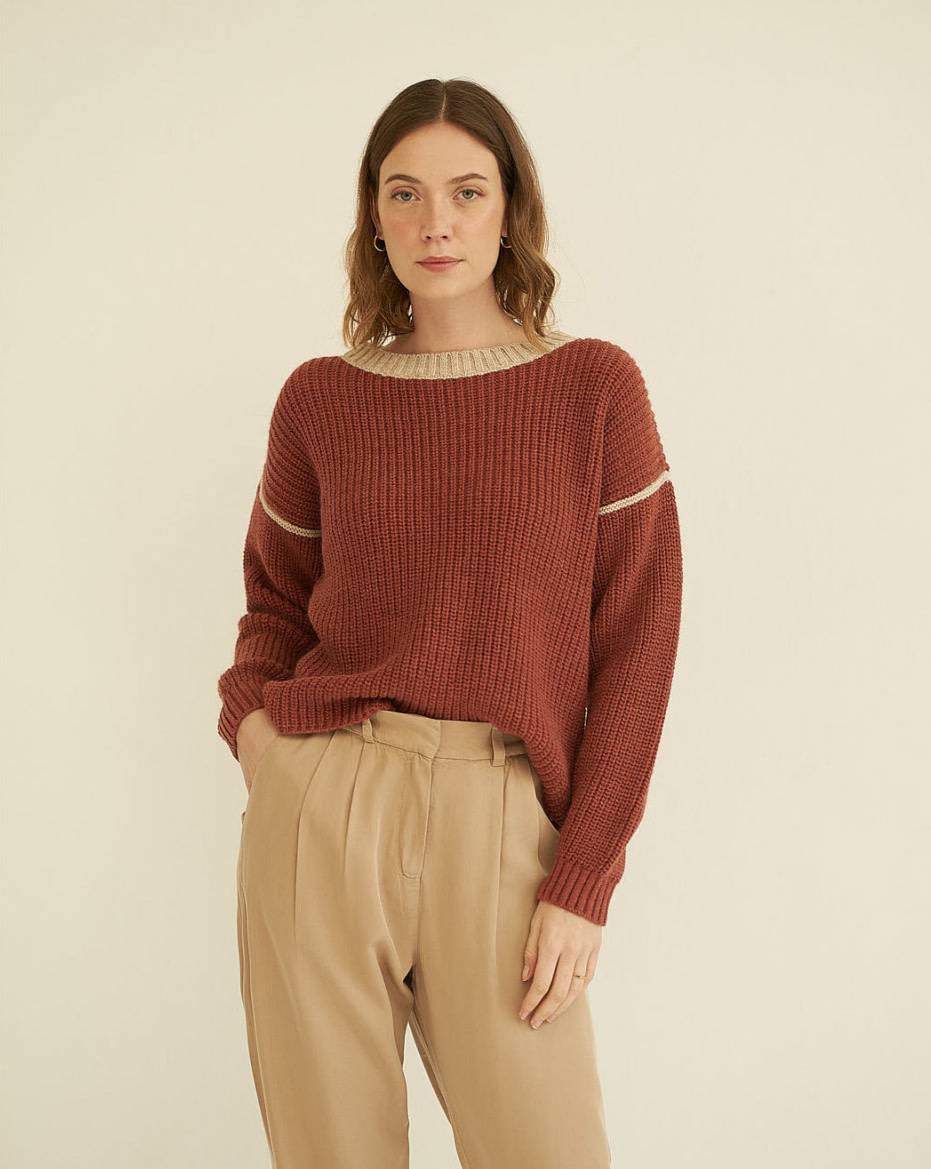 Sweater Plane Old Rose - Kreatelier