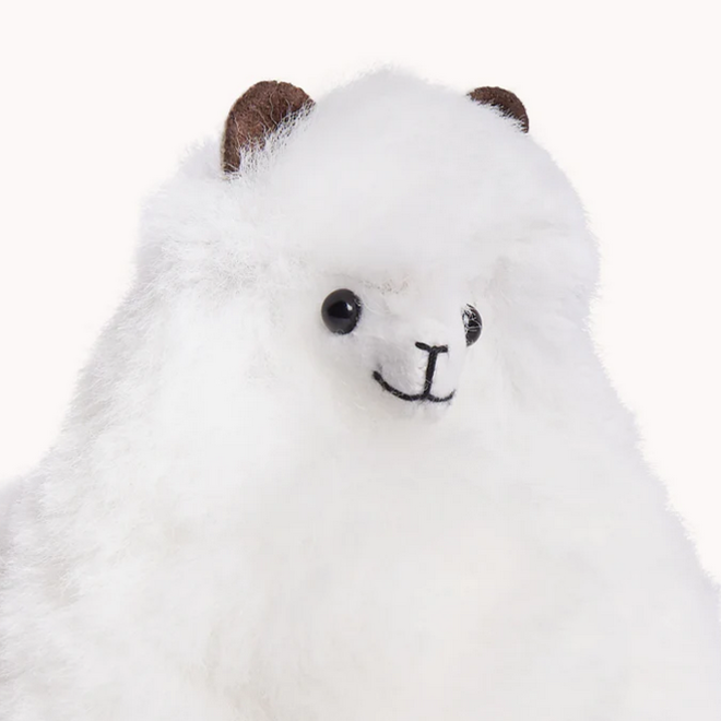 Stuffed Standing Alpaca White 5.5"