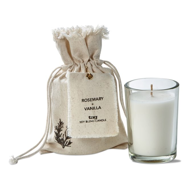 Candle Mood Rosemary & Vanilla Soy Blend Ivory