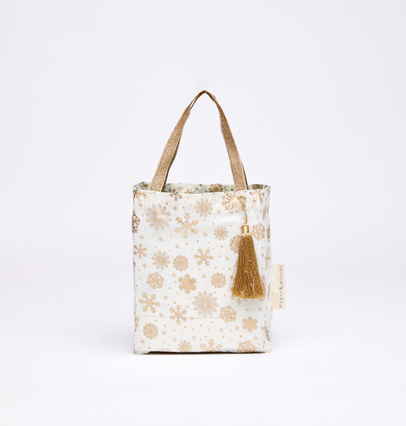 Fabric Burgundy with Gold Stars Gift Bag | atlaspt.org